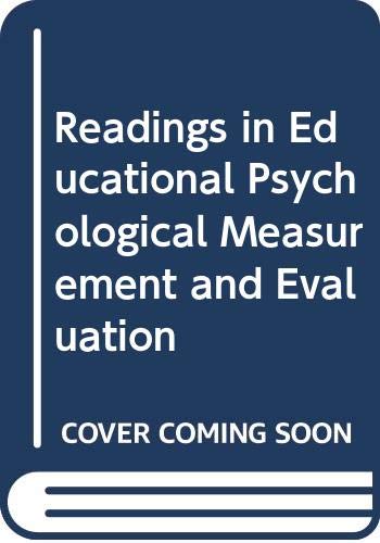 9780030896804: Readings in Educational Psychological Measurement and Evaluation