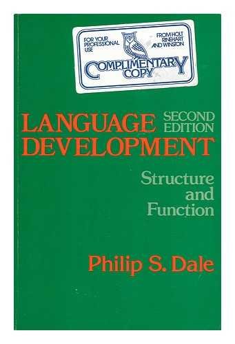 Imagen de archivo de Language Development: Structure and Function a la venta por Goldstone Books