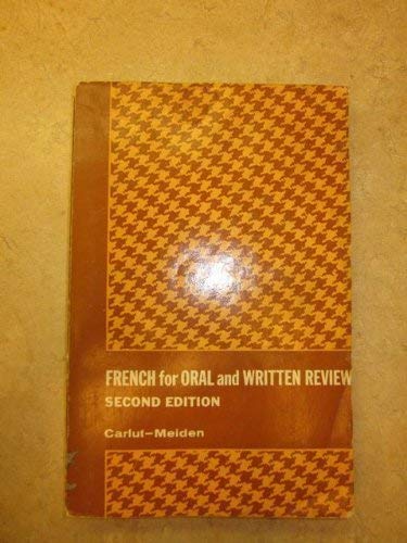 9780030897269: French for Oral and Written Review