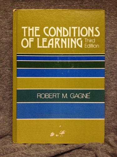 Imagen de archivo de The Conditions of Learning : Training Applications a la venta por Better World Books