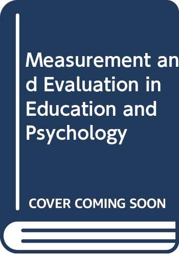 Imagen de archivo de Measurement and evaluation in education and psychology a la venta por SecondSale