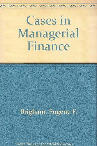 Imagen de archivo de Cases in managerial finance a la venta por SecondSale