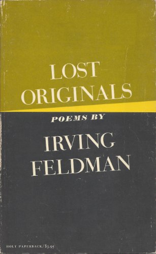 Beispielbild fr Lost originals; poems zum Verkauf von Wonder Book
