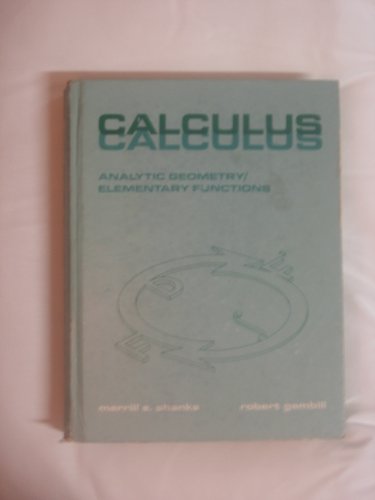 9780030914928: Calculus; Analytic Geometry, Elementary Functions