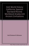 9780030920721: World History Standard Review Workbook Ancient Civilizations Grades 6-8: Holt World History California