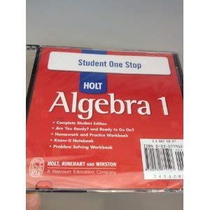 9780030921636: Algebra 1, Grade 9 Student One-Stop: Holt Algebra 1 Texas