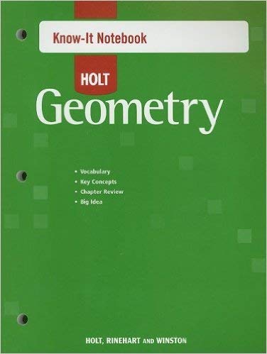 Stock image for Holt Geometry Texas: Know-It Notebook Geometry for sale by HPB-Ruby