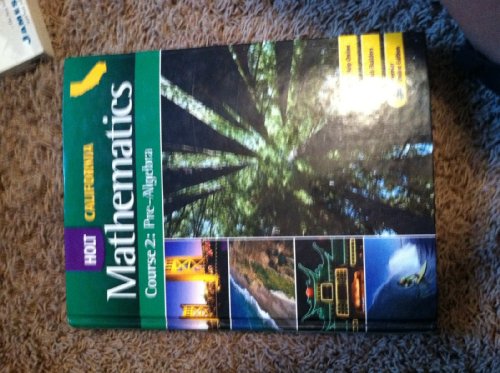 9780030923166: Holt Mathematics: Student Edition Course 2 2008: Course 2: Pre-algebracalifornia