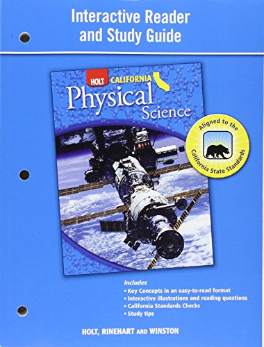 9780030924798: Holt Science & Technology: Interactive Reader Study Guide Grade 8 Physical Science: Holt Science & Technology California (Holt California Science)