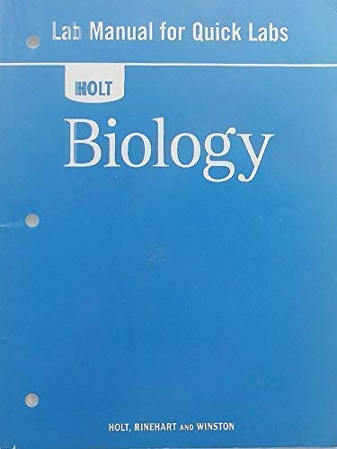 Beispielbild fr Holt Biology: Lab Manual for Quick Labs 2008 zum Verkauf von Georgia Book Company