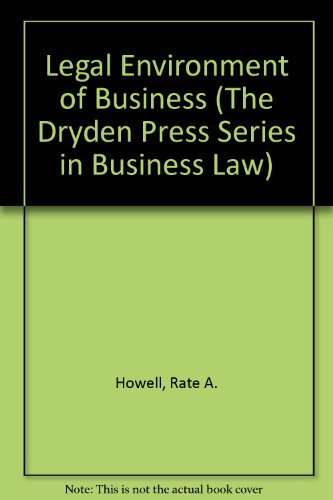 9780030934773: Legal Environment of Business (The Dryden Press Series in Business Law)