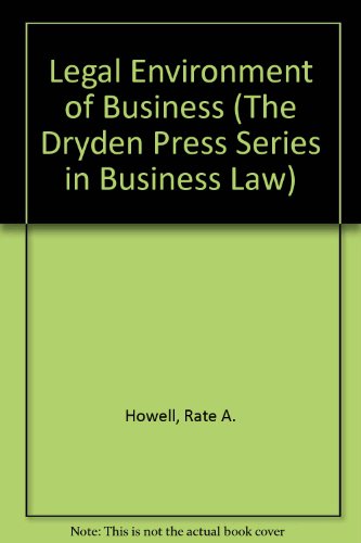 9780030934773: The Legal Environment of Business