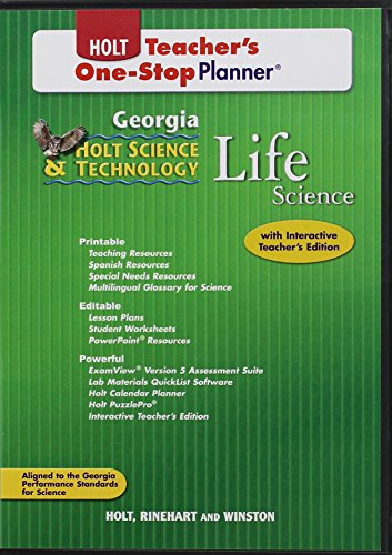 9780030935572: Holt Science & Technology: Life, Earth, and Physical Georgia: Teacher One-Stop CD-ROM Life