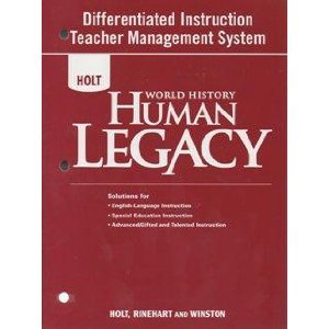 Imagen de archivo de 2008 World History Human Legacy Differentiated Instructions Teacher Management System a la venta por Allied Book Company Inc.