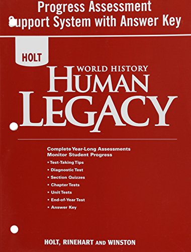 Beispielbild fr World History: Human Legacy: Progress Assessment Support System With Answer Key zum Verkauf von Wizard Books