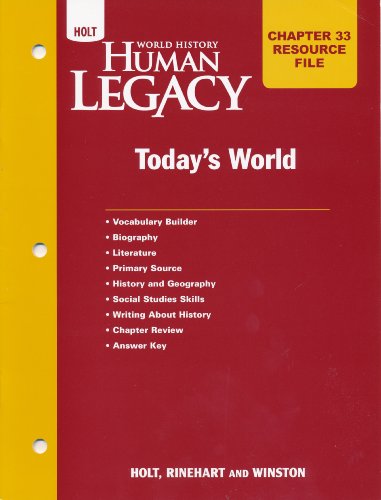 Beispielbild fr Holt World History Human Legacy: Today's World, Chapter 33, Resource File zum Verkauf von Iridium_Books