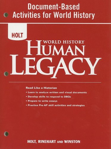 9780030938221: World History: Human Legacy: Document-Based Activities: Holt World History Human Legacy