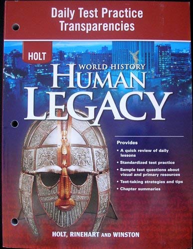 9780030938276: HOLT World History Human Legacy: Daily Test Practice Transparencies