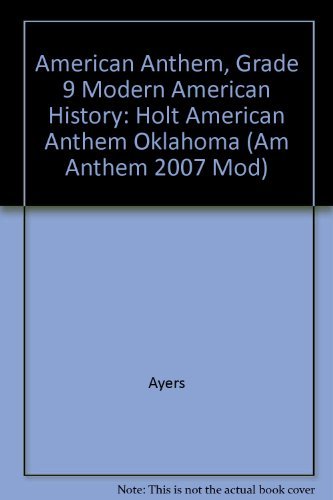 Stock image for Holt American Anthem: Student Edition AM Anthem 2007 Mod Modern American History 2007 for sale by HPB-Red