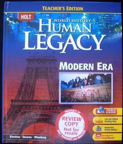 Imagen de archivo de HOLT World History Human Legacy TEACHERS EDITION a la venta por Solr Books