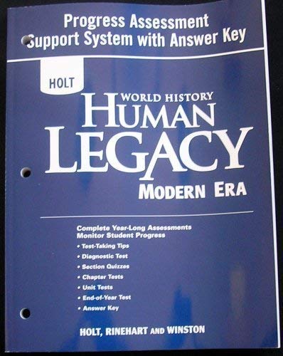 Beispielbild fr Holt World History Human Legacy Modern Era Progress Assessment Support System with Answer Key zum Verkauf von SecondSale