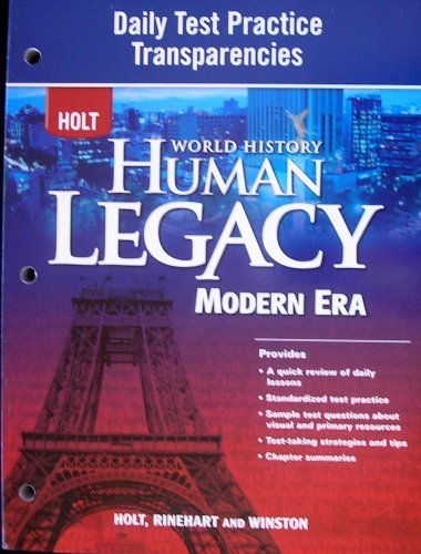 Beispielbild fr HOLT World History Human Legacy Modern Era: Daily Test Practice Transparencies zum Verkauf von HPB-Red