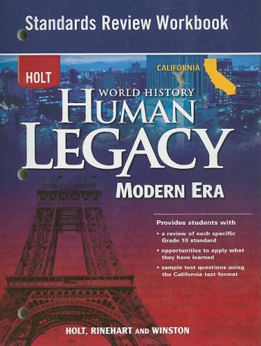 Beispielbild fr Holt World History: Human Legacy California: Standards Review Workbook Modern Era zum Verkauf von Iridium_Books