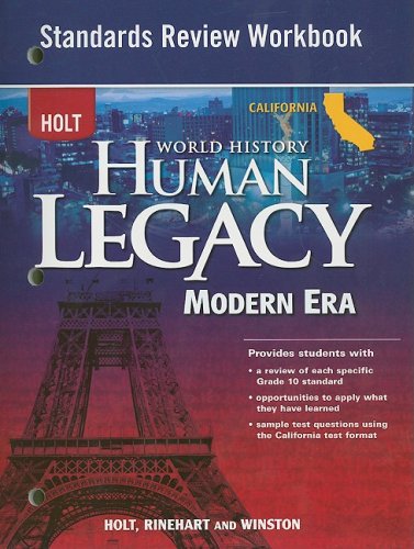 Stock image for Holt World History: Human Legacy California: Standards Review Workbook Modern Era for sale by Iridium_Books