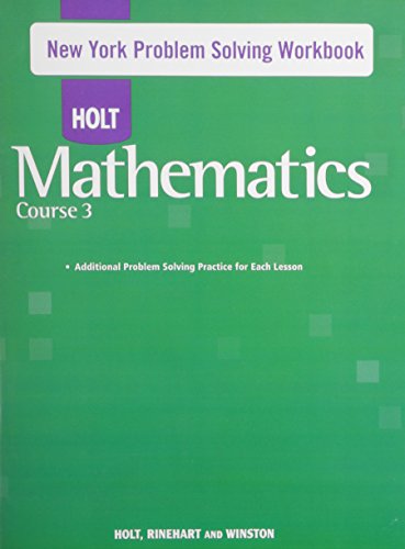 9780030944635: Holt Mathematics: Problem Solving Workbook Course 3