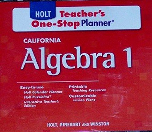 9780030946912: Teacher's One-Stop Planner (HOLT CALIFORNIA Algebra 1)