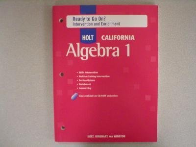 Stock image for Holt Algebra 1 California: Ready to Go On? Intervention and Enrichment with Answers Algebra 1 for sale by ThriftBooks-Atlanta