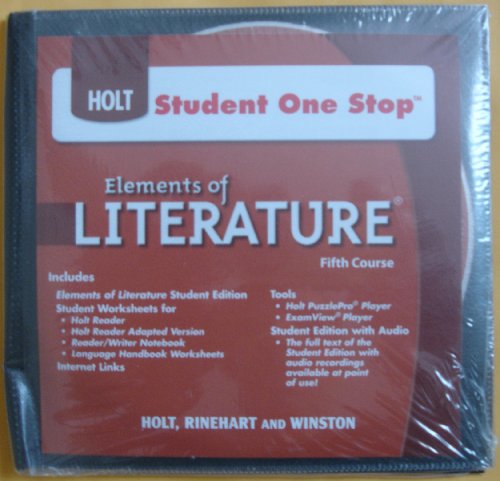 9780030947278: Elements of Literature, Grade 11 Student One Stop, Dvd-rom: Holt Elements of Literature Fifth Course