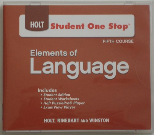 Stock image for Elements of Language, Grade 11 Student One Stop: Holt Elements of Language Fifth Course for sale by SecondSale