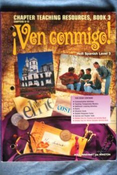 Beispielbild fr Ven Conmigo! Level 3 Chapter Teaching Resources With Answer Keys, Book 3, Chapters 9-12 (1996 Copyright) zum Verkauf von ~Bookworksonline~