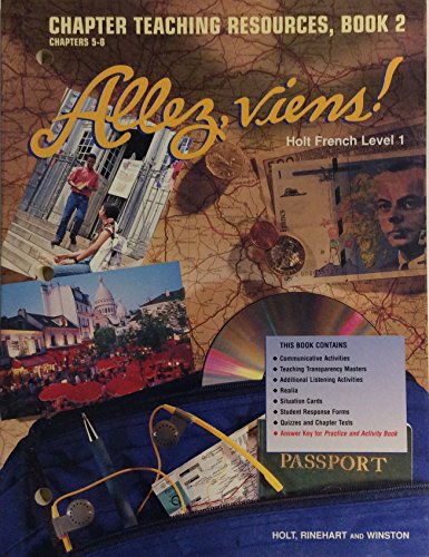 Beispielbild fr Allez, Viens! Holt French Level 1: Chapter Teaching Resources, Book 2 Chapters 5-8 (Paperback) zum Verkauf von HPB-Diamond