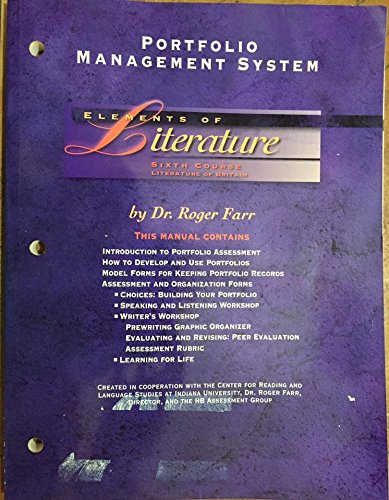 Stock image for PORTFOLIO MANAGEMENT SYSTEM SIXTH COURSE ELEMENTS OF LITERATURE for sale by Wonder Book