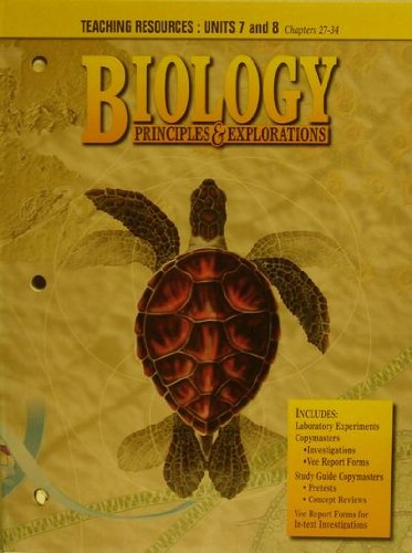 Beispielbild fr Biology Principles and Explorations: Units 7 and 8 zum Verkauf von Wonder Book