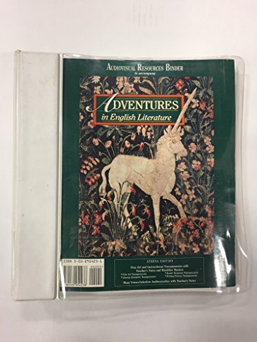 9780030954238: Adventures in English Literature Audiovisual Resources Binder. (Athena Edition) Fine Art and Instructional Transparencies with Teacher's Notes and Blackline Masters.