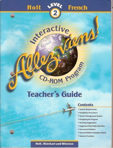 Stock image for Allez, viens! Holt Level 2 French (Interactive CD-ROM Program Teacher's Guide) for sale by The Book Cellar, LLC