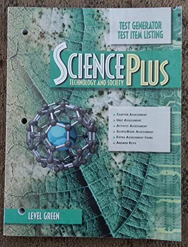 Stock image for Test Generator Test Item Listing (SciencePlus Technology and Society Level Green) for sale by Allied Book Company Inc.