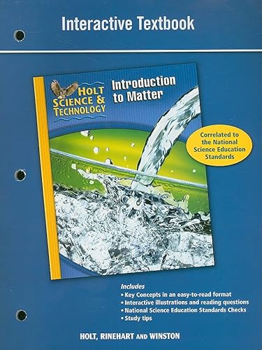 Beispielbild fr Holt Science & Technology: Interactive Textbook (K) Introduction to Matter zum Verkauf von Iridium_Books