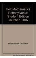 Stock image for Holt Mathematics Pennsylvania Student Edition Course 1 for sale by Better World Books