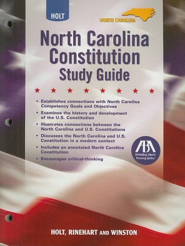 9780030962950: Holt Civics in Practice: Principles of Government & Economics: Constitution Study Guide Grades 7-12: Holt Civics in Practice: Principles of Government ... North Carolina (Nc Civics in Prac 2008)