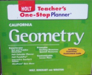 Stock image for Holt Geometry California: Teacher One-Stop Planner CD-ROM Geometry for sale by SecondSale