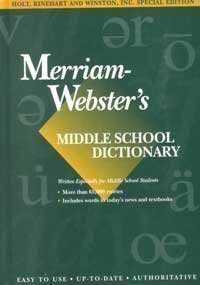 Beispielbild fr Merriam Webster's Middle School Dictionary 1996 zum Verkauf von Irish Booksellers