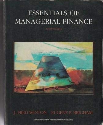 Beispielbild fr Essentials of Managerial Finance zum Verkauf von medimops