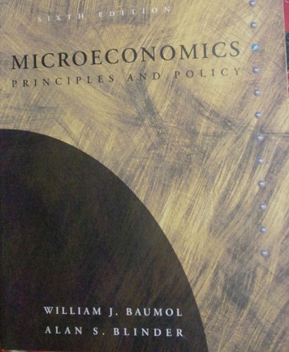 Stock image for Microeconomics: Principles and Policy (The Dryden Press Series in Economics) for sale by SecondSale