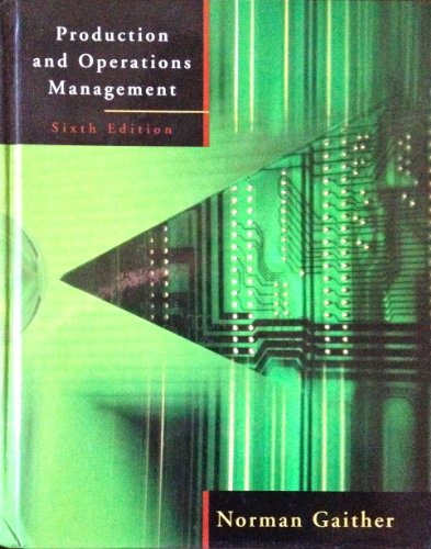 Beispielbild fr Production and Operations Management (The Dryden Press Series in Management Science and Quantitative Methods) zum Verkauf von Wonder Book