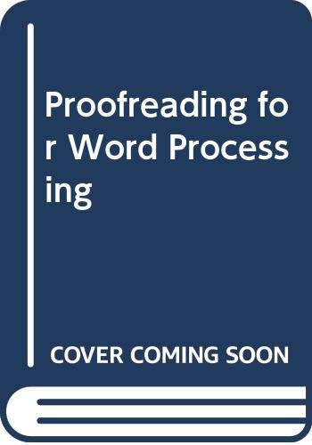 9780030980114: Proofreading for Word Processing