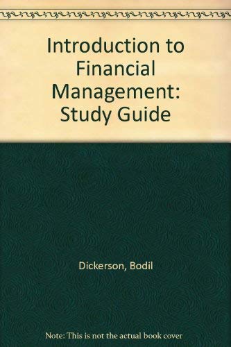 Beispielbild fr Introduction to Financial Management: Study Guide zum Verkauf von Wonder Book